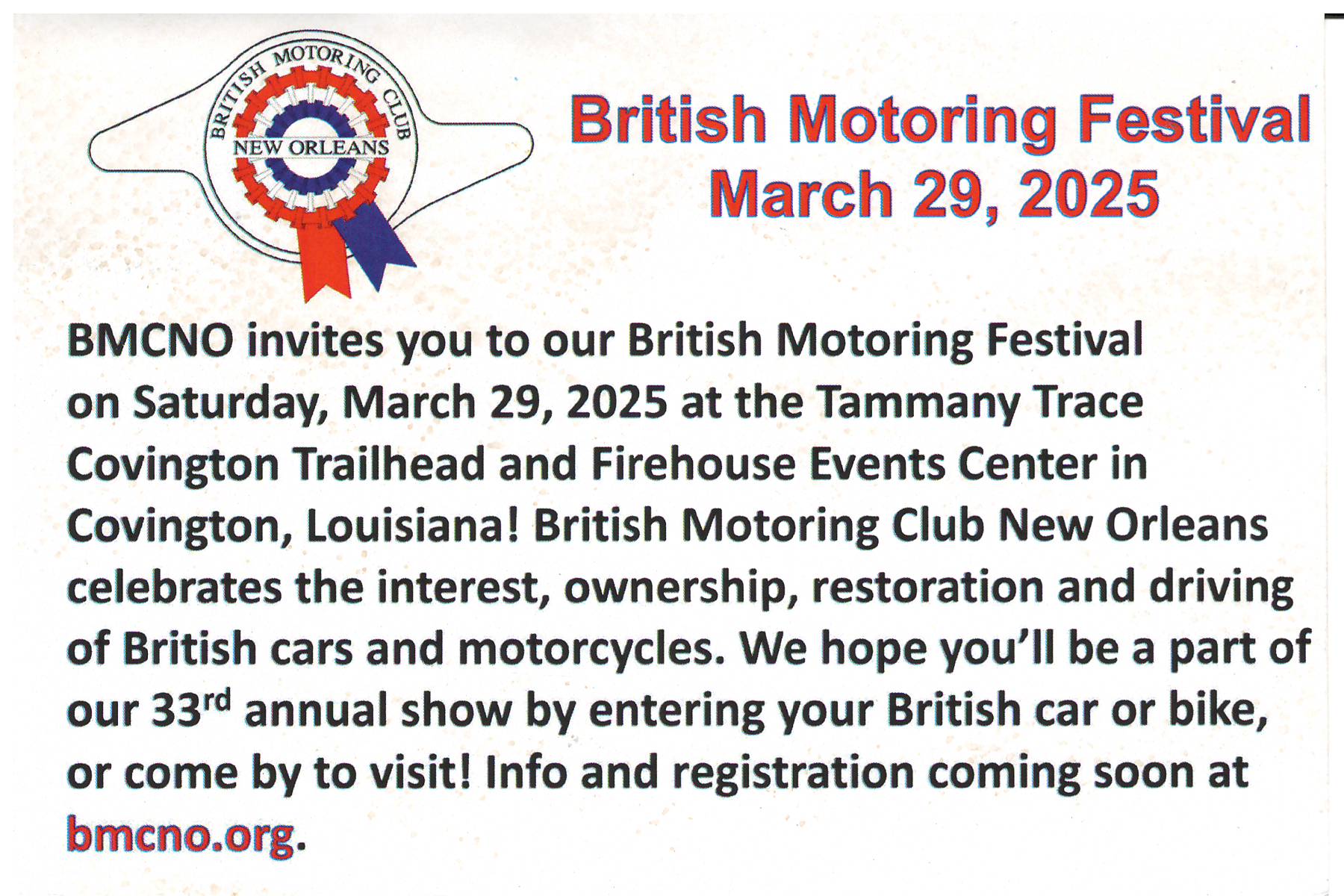 2025 British Motoring Festival TEST PAGE BMCNO